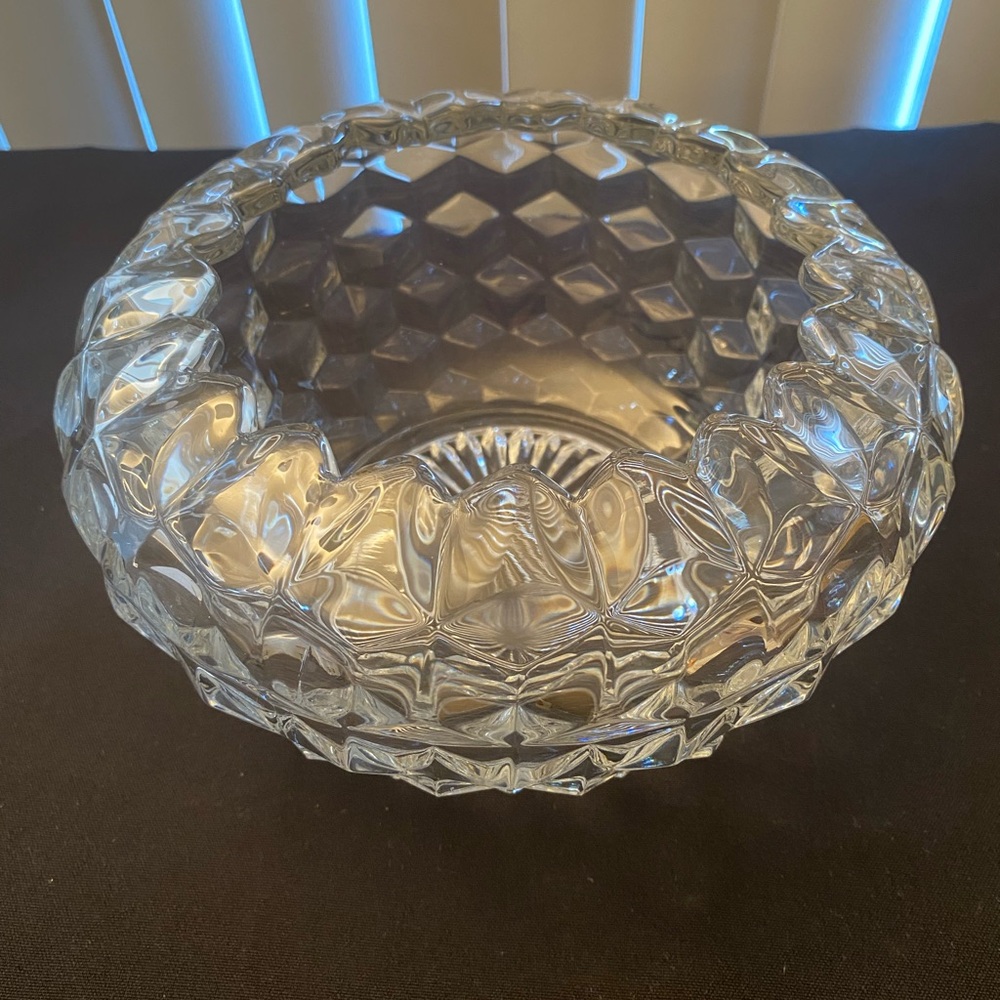 Fostoria American Pattern Clear Glass Bowl 9inD 4inH
